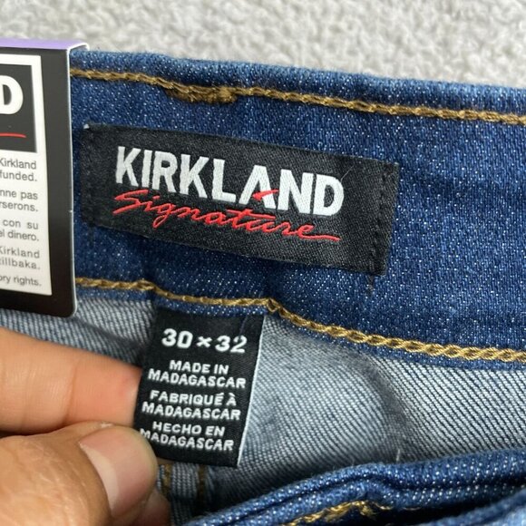 NEW Kirkland Signature Men's Size 30x32 Blue Jeans Straight Leg Stretch - Picture 4 of 8